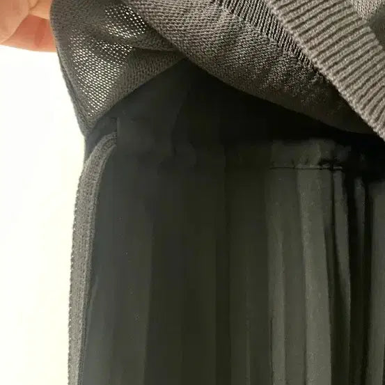 [BUNJANG] Studio Lux Pleated Knit Long Dress / 88사이즈) 브랜드 하객룩 플리츠 니트 롱원피스