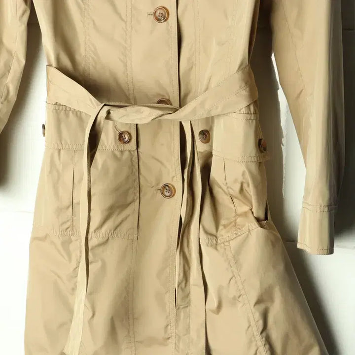 [BUNJANG] Beanpole Beige Trench Coat / W(S) 빈폴 코트자켓 베이지 트렌치 봄 얇은-17B9F