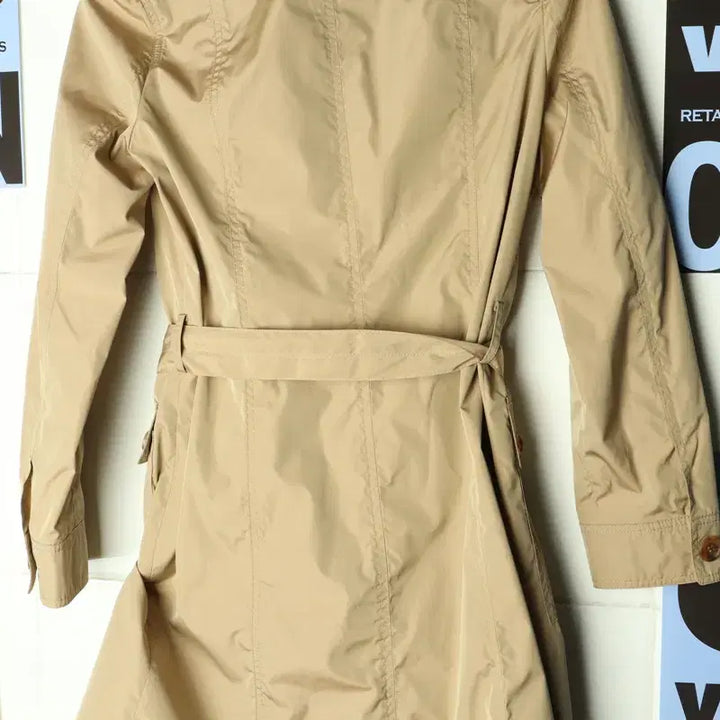 [BUNJANG] Beanpole Beige Trench Coat / W(S) 빈폴 코트자켓 베이지 트렌치 봄 얇은-17B9F