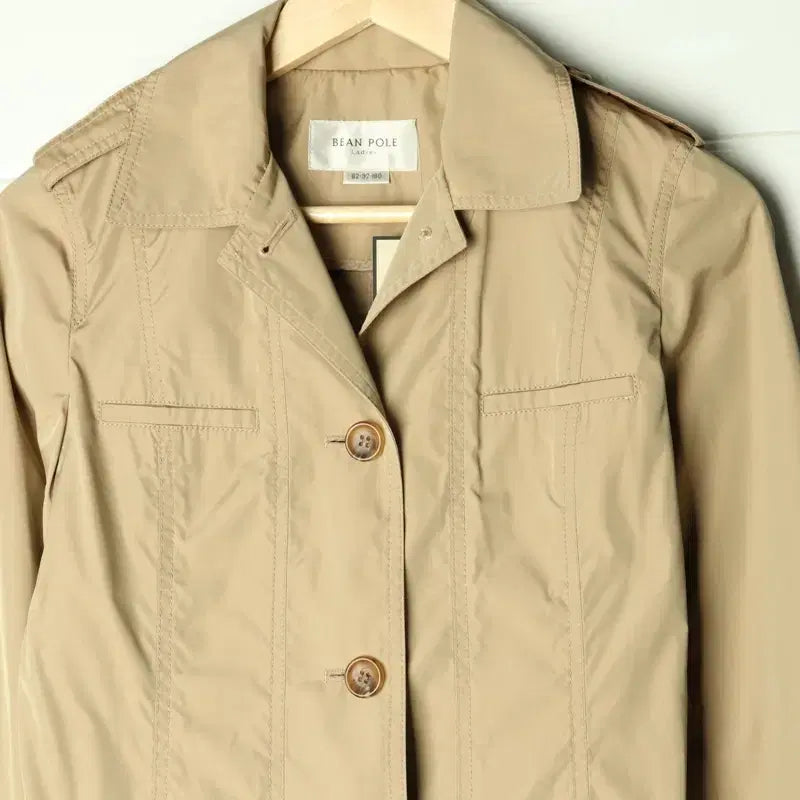 [BUNJANG] Beanpole Beige Trench Coat / W(S) 빈폴 코트자켓 베이지 트렌치 봄 얇은-17B9F
