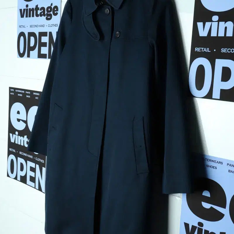 [BUNJANG] W(M) Navy 90s Coat Jacket / W(M) 코트자켓 90s 년대 네이비 봄 얇은-17BA5