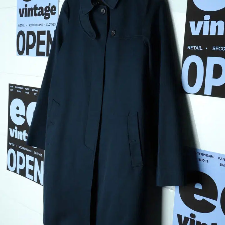 [BUNJANG] W(M) Navy 90s Coat Jacket / W(M) 코트자켓 90s 년대 네이비 봄 얇은-17BA5