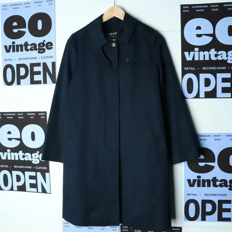 [BUNJANG] W(M) Navy 90s Coat Jacket / W(M) 코트자켓 90s 년대 네이비 봄 얇은-17BA5