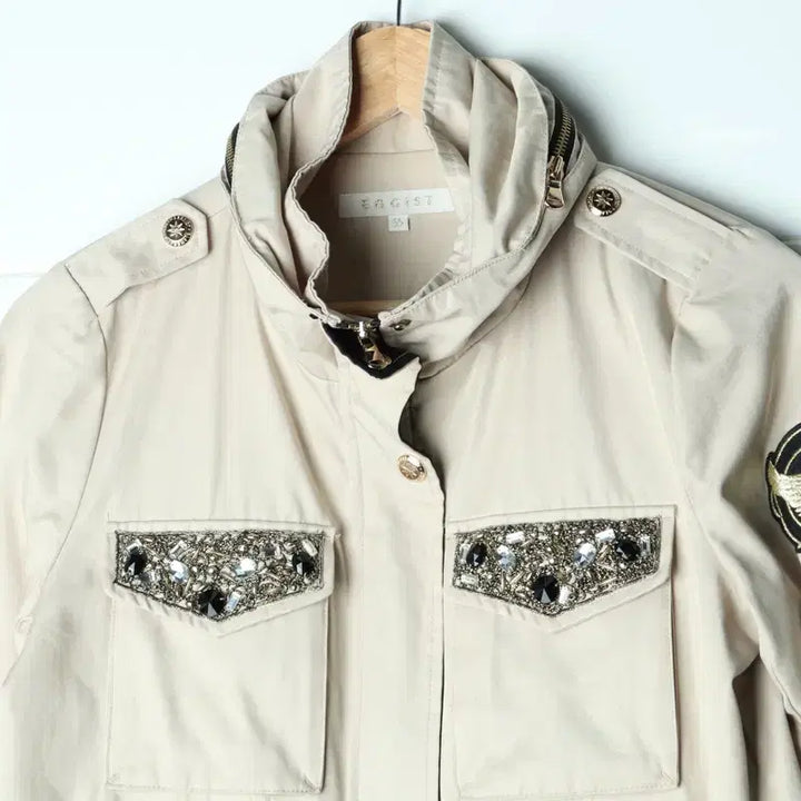 [BUNJANG] W(M) Egoist Windbreaker Jacket Beige / W(M) 에고이스트 집업 바람막이 점퍼자켓 야상 베이지 비즈-17BAB