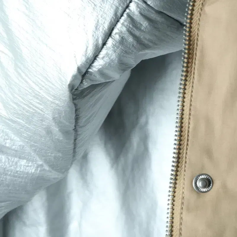 [BUNJANG] ZARA Quilted Windbreaker Jacket Beige / W(F) 자라 집업 바람막이 점퍼자켓 누빔 베이지 따뜻-17BAC