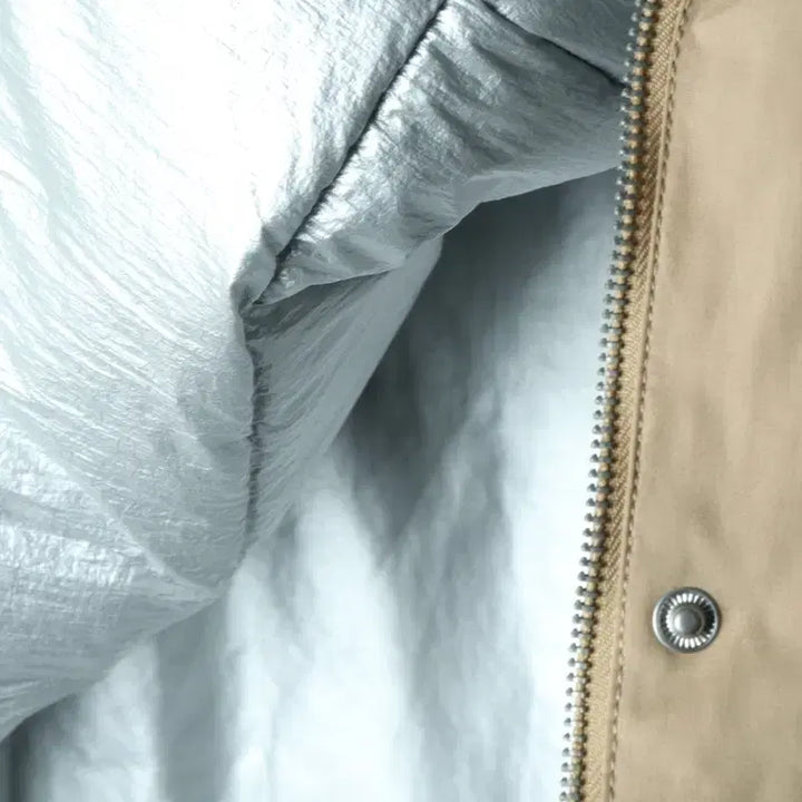 [BUNJANG] ZARA Quilted Windbreaker Jacket Beige / W(F) 자라 집업 바람막이 점퍼자켓 누빔 베이지 따뜻-17BAC