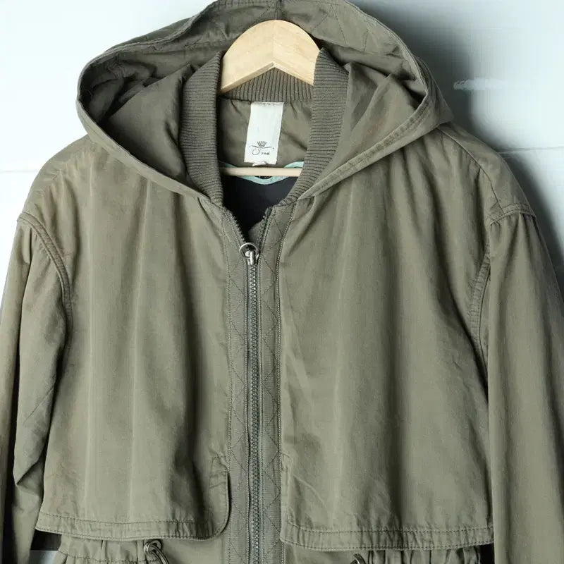 [BUNJANG] O’2nd Military Embroidered Windbreaker Jacket / W(F) 오즈세컨 집업 바람막이 점퍼자켓 등 자수 밀리터리-17BAD