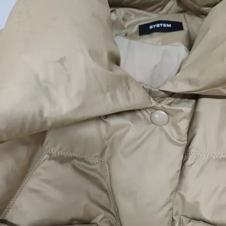 [BUNJANG] SYSTEM Quilted Belted Padded Jumper Khaki / SYSTEM 퀼팅 벨트 패딩 점퍼 카키