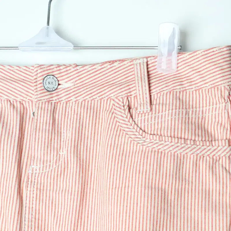 [BUNJANG] Calvin Klein Striped Mini Skirt / W(S) 캘빈클라인 스커트 치마 스트라이프 주황 미니-248E