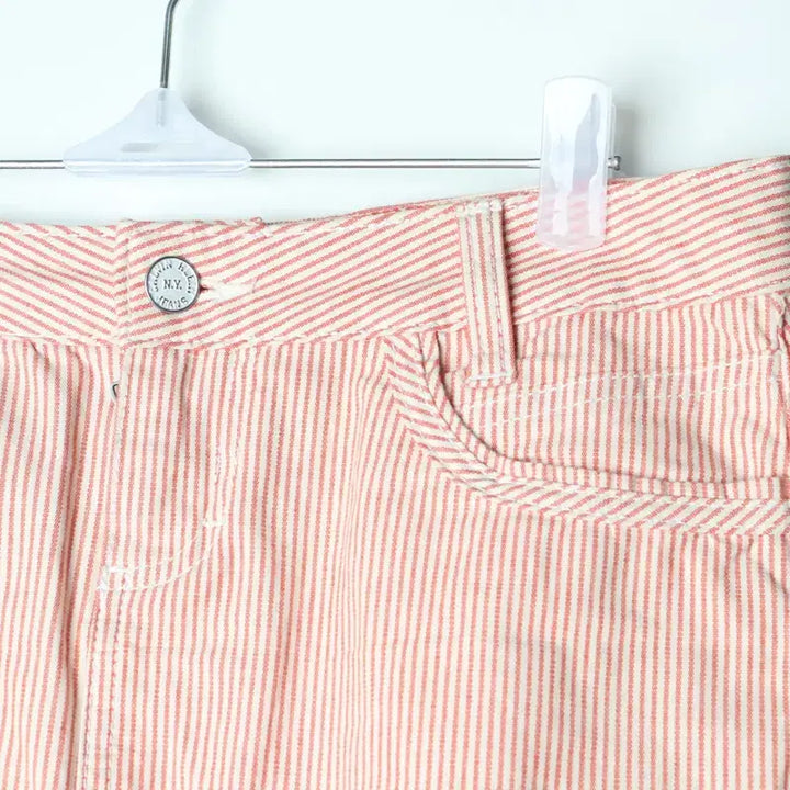 [BUNJANG] Calvin Klein Striped Mini Skirt / W(S) 캘빈클라인 스커트 치마 스트라이프 주황 미니-248E