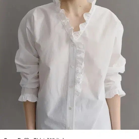 [SOLD OUT] EAAH 이아 러플셔츠 화이트 새상품