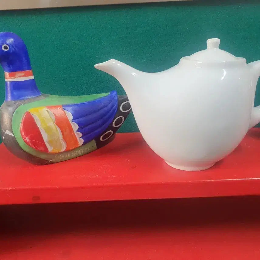 [BUNJANG] Vintage Ceramic Geese and Baekhwajoo Bottle Set / 도자기 기러기 은행소품백화주병 빈티지 인테리어소품용