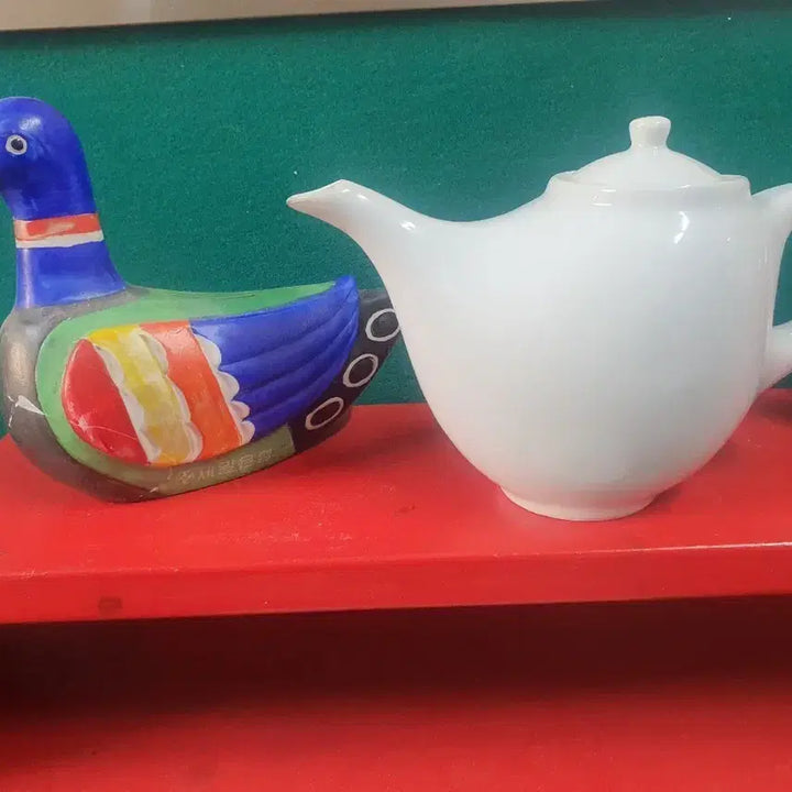 [BUNJANG] Vintage Ceramic Geese and Baekhwajoo Bottle Set / 도자기 기러기 은행소품백화주병 빈티지 인테리어소품용