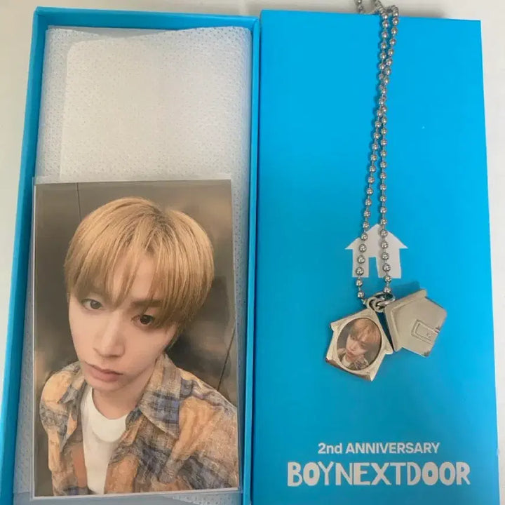 [BUNJANG] BOYNEXTDOOR 2nd Anniversary Necklace + Photocard Set / 보넥도 2주년 목걸이 + 포토카드