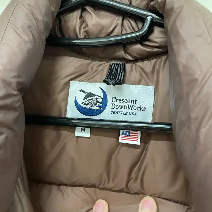 [BUNJANG] Crescent Down Works Padded Vest Brown M / 크레센트 다운 웍스 패딩베스트 브라운 m