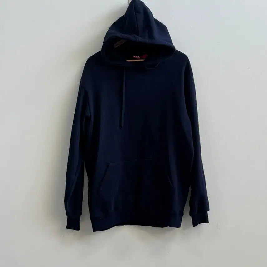 [BUNJANG] Navy Basic Fleece Hoodie XL / 네이비 무지 기모 후드티 XL