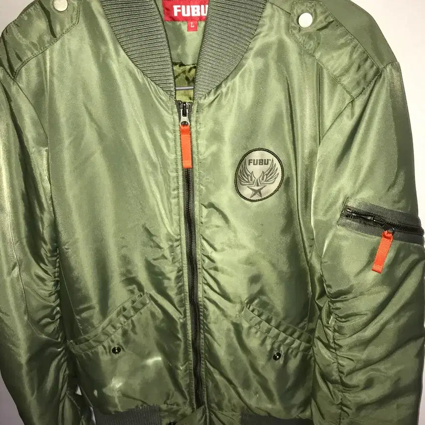 [BUNJANG] FUBU Vintage Bomber Jacket / FUBU 빈티지 항공점퍼자켓카키