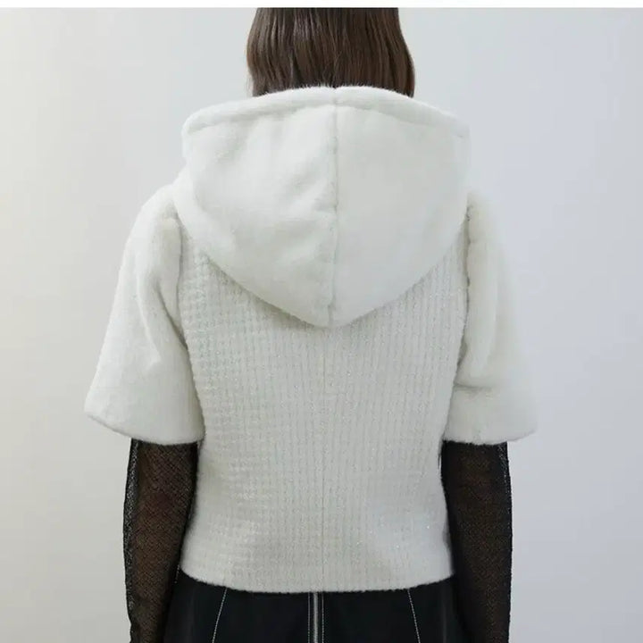 [SOLD OUT] 에고이스트 페이크퍼 믹스 크롭 자켓