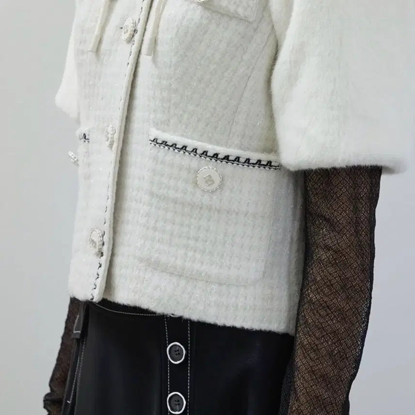 [SOLD OUT] 에고이스트 페이크퍼 믹스 크롭 자켓
