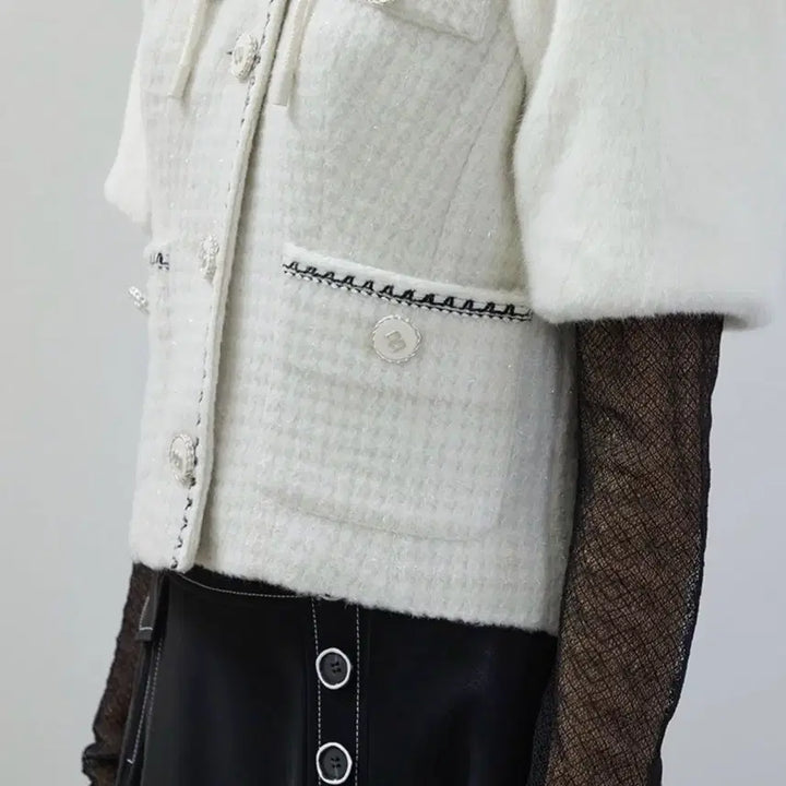 [SOLD OUT] 에고이스트 페이크퍼 믹스 크롭 자켓