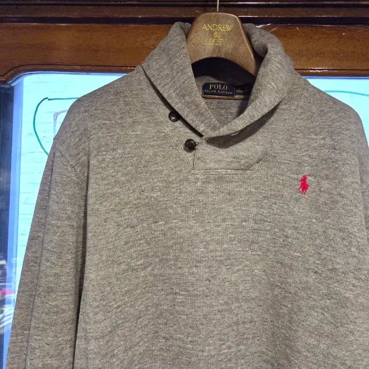 [BUNJANG] Polo Ralph Lauren Shawl Collar Sweatshirt / 폴로 랄프로렌 숄칼라 맨투맨