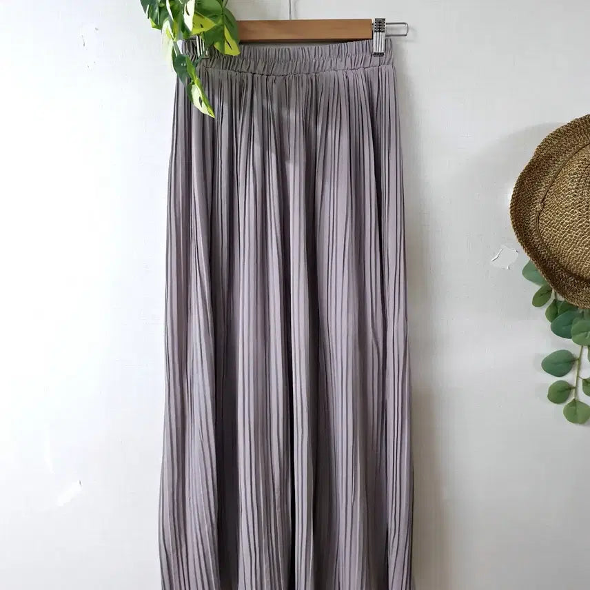 [BUNJANG] Envy Plus Pleated Wide Pants / 엔바이플러스 55~99 플리츠 와이드팬츠 연보랏빛그레이 F