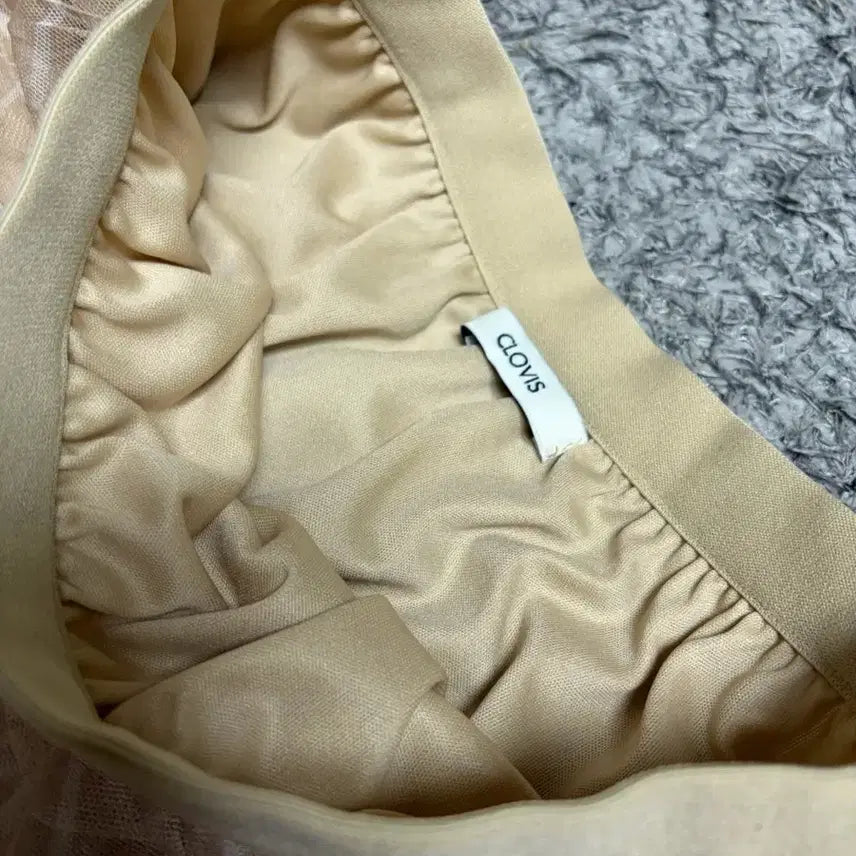 [BUNJANG] Clovis Tool Beige Grid Pattern Skirt / 클로비스 툴 스커트