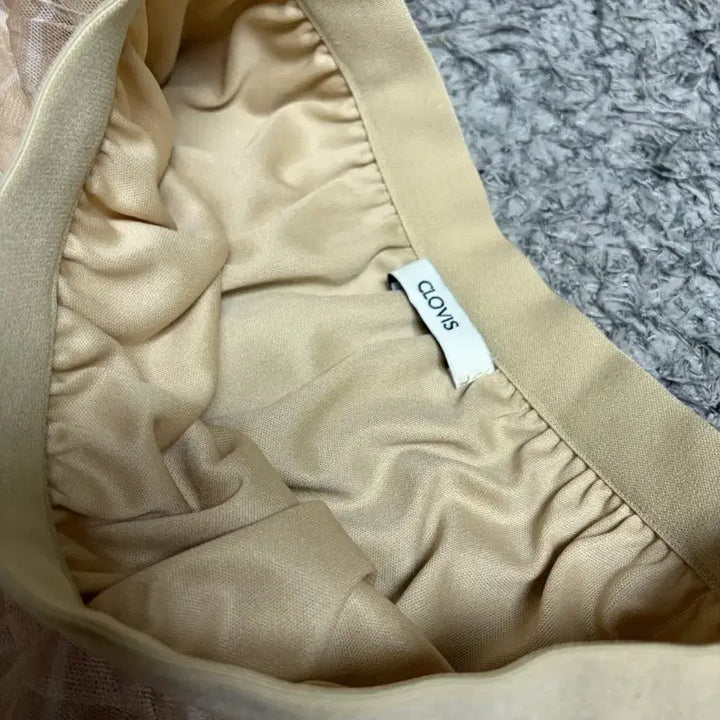 [BUNJANG] Clovis Tool Beige Grid Pattern Skirt / 클로비스 툴 스커트