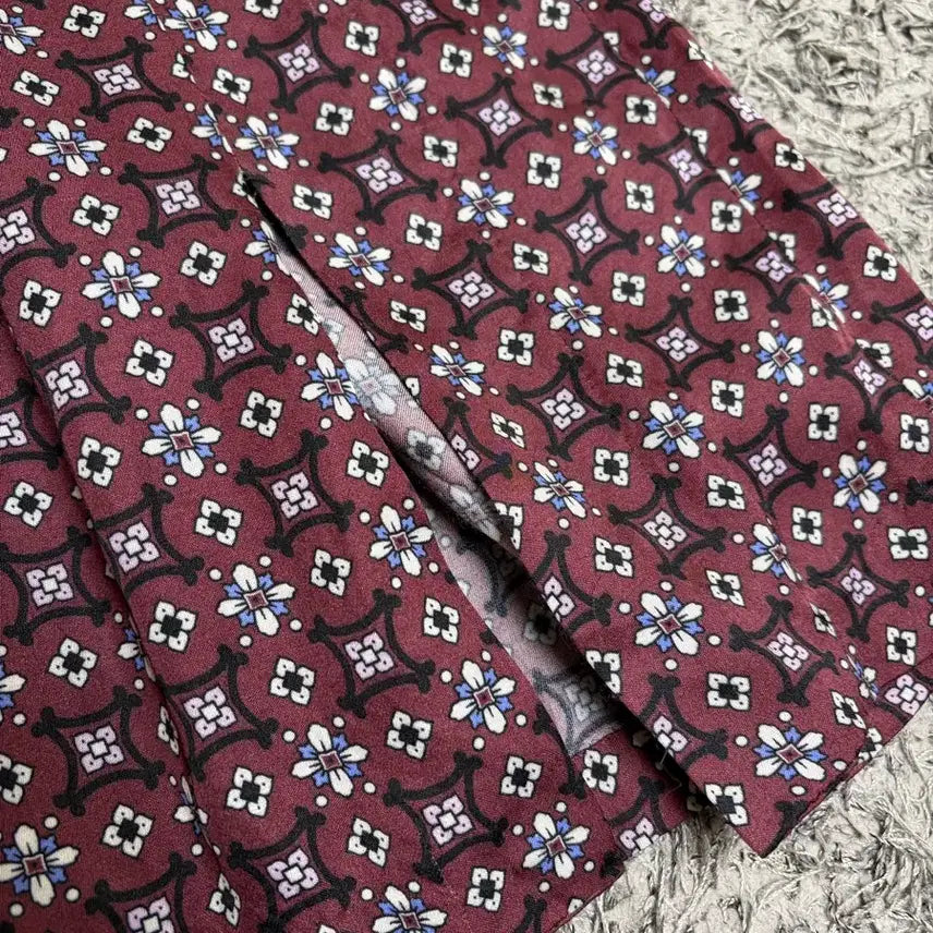 [BUNJANG] Sandro Floral Print Burgundy Dress / 산드로 버건디 플로럴 원피스
