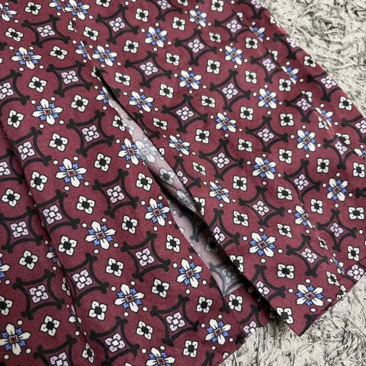 [BUNJANG] Sandro Floral Print Burgundy Dress / 산드로 버건디 플로럴 원피스