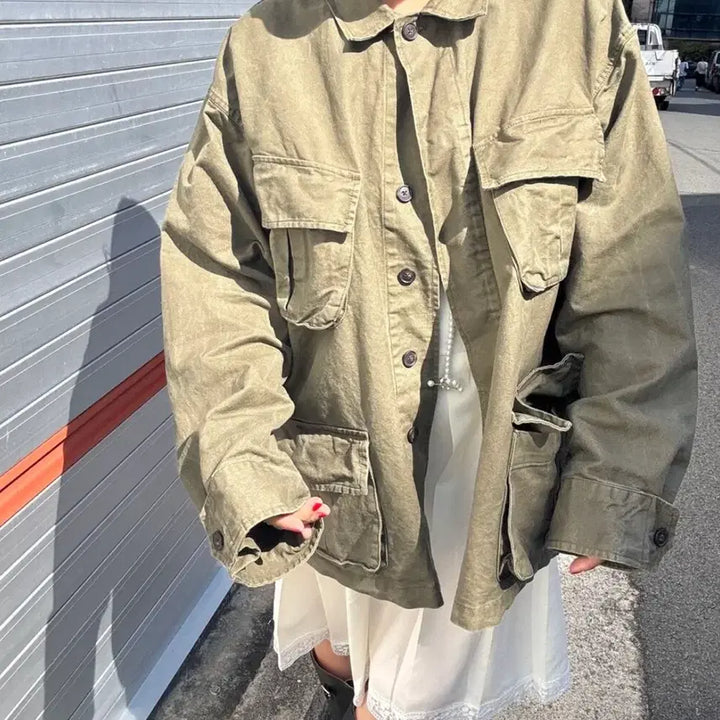 [BUNJANG] Vintage Harley-Davidson Logo Work Jacket / 빈티지 야상 워크자켓