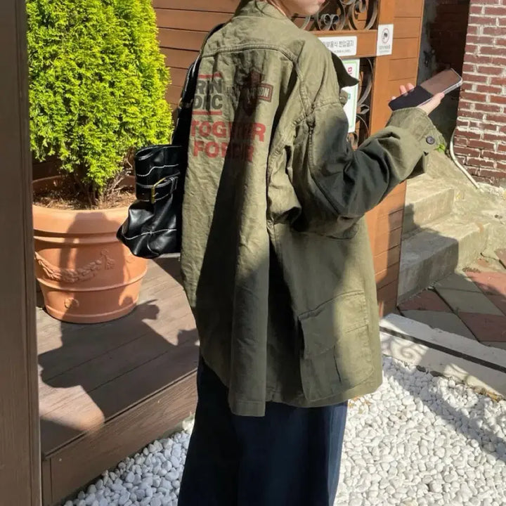 [BUNJANG] Vintage Harley-Davidson Logo Work Jacket / 빈티지 야상 워크자켓