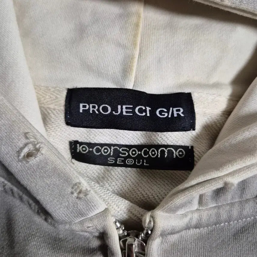 [SOLD OUT] Project Girl 후드집업 워싱 데미지