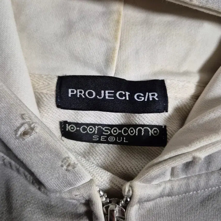 [SOLD OUT] Project Girl 후드집업 워싱 데미지