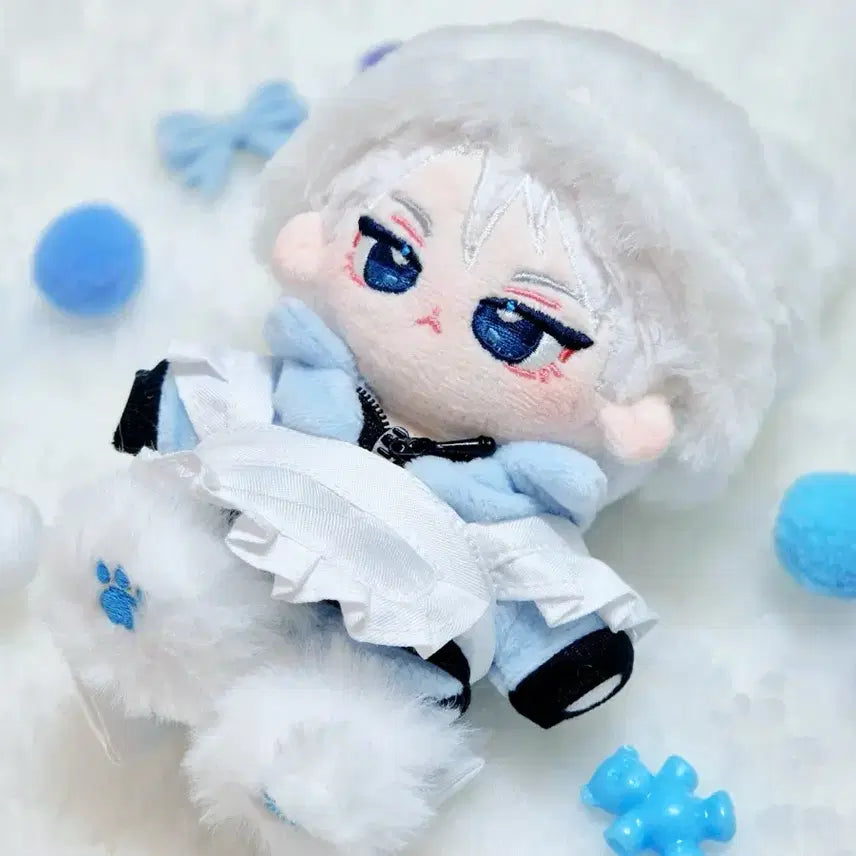 [BUNJANG] 10cm Doll Blue Outfit / 솜인형 블루 의상 10cm 인형옷 봉제인형