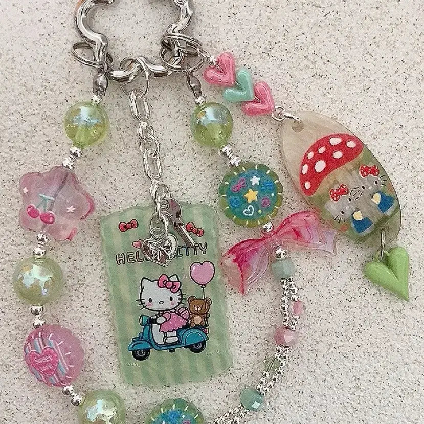 [SOLD OUT] 헬로키티 그린 펜던트 키링
