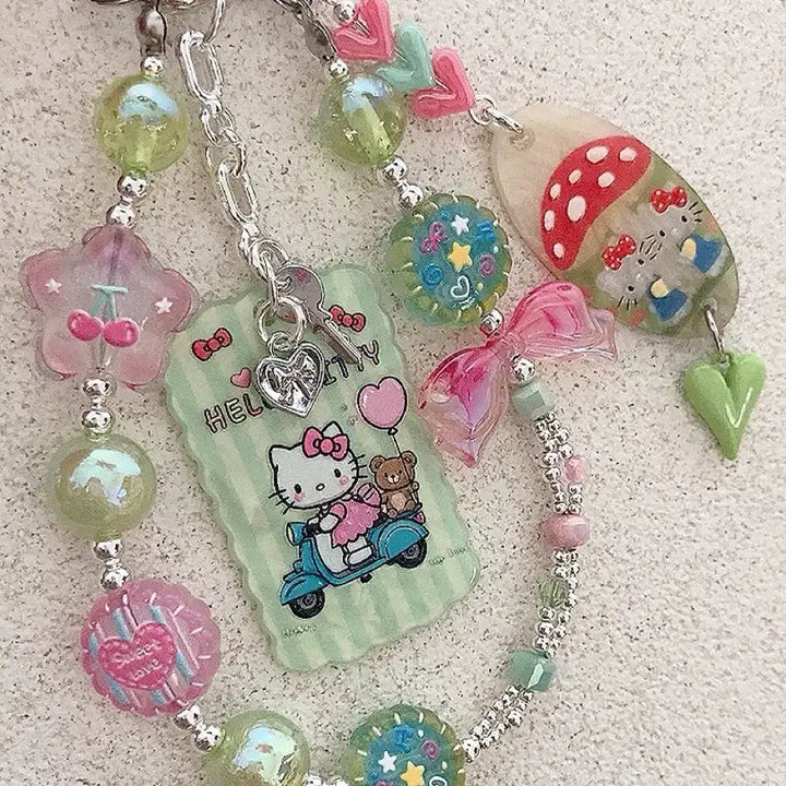 [SOLD OUT] 헬로키티 그린 펜던트 키링