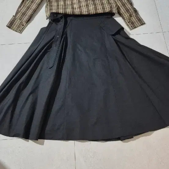 [SOLD OUT] (새옷)한섬 랑방 체크 블라우스