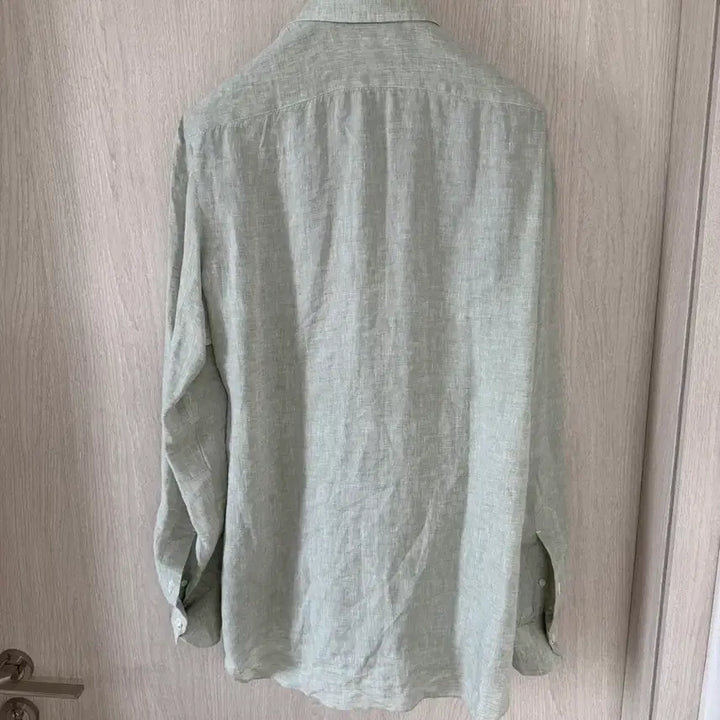 [BUNJANG] Avino Pistachio Linen 100% Shirt / 아비노 피스타치오 컬러 린넨 100 셔츠
