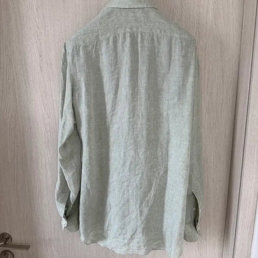 [BUNJANG] Avino Pistachio Linen 100% Shirt / 아비노 피스타치오 컬러 린넨 100 셔츠