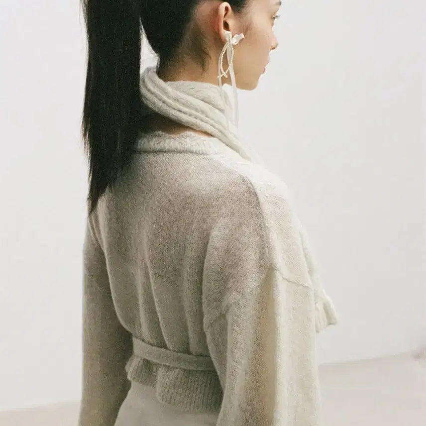 [BUNJANG] thetis Knit Wrap Cardigan - Light Mint / 더티스thetis 니트 랩가다건 (연한 민트컬러)