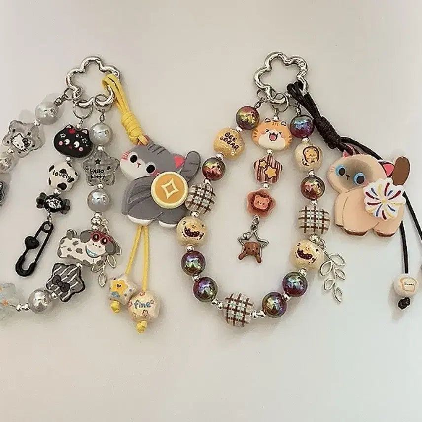[BUNJANG] Handmade Cat Character Keychain / 핸드메이드 캐릭터 키링