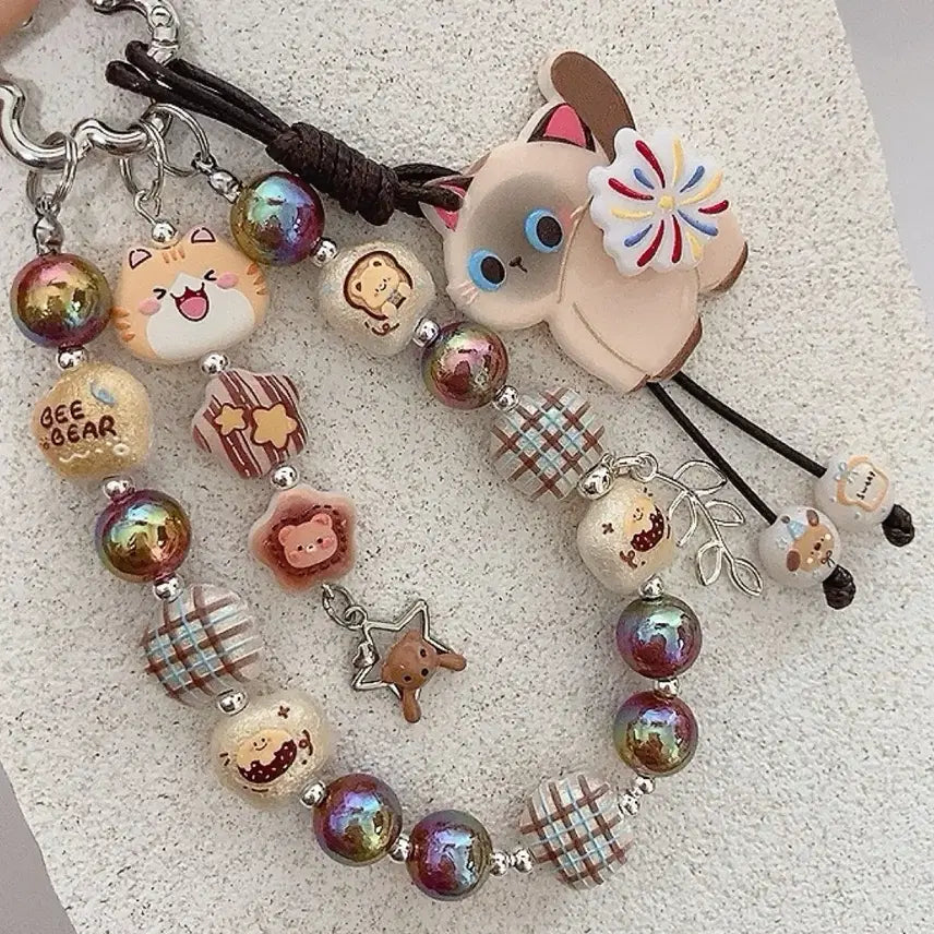 [BUNJANG] Handmade Cat Character Keychain / 핸드메이드 캐릭터 키링