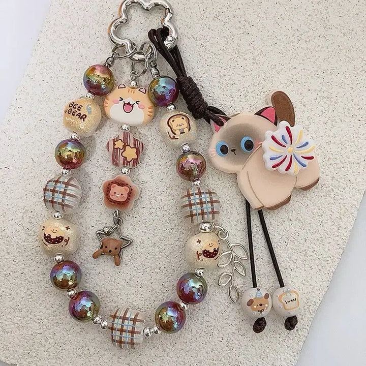 [BUNJANG] Handmade Cat Character Keychain / 핸드메이드 캐릭터 키링