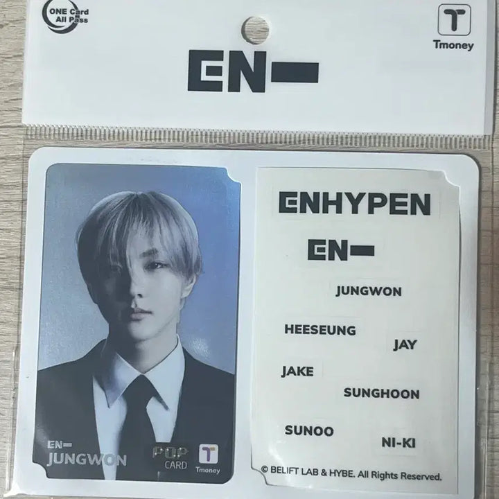 [BUNJANG] ENHYPEN Yang Jungwon T-money Card / 엔하이픈 양정원 티머니카드