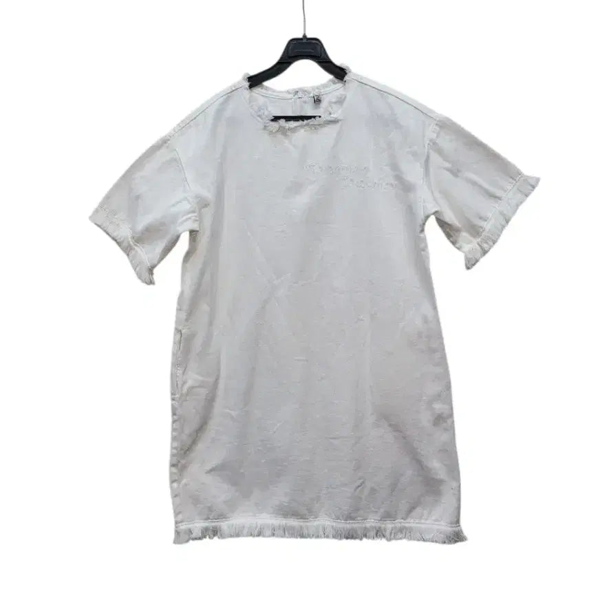 [BUNJANG] GU White Midi Dress / 브랜드 GU 면100퍼 화이트 미디길이 원피스