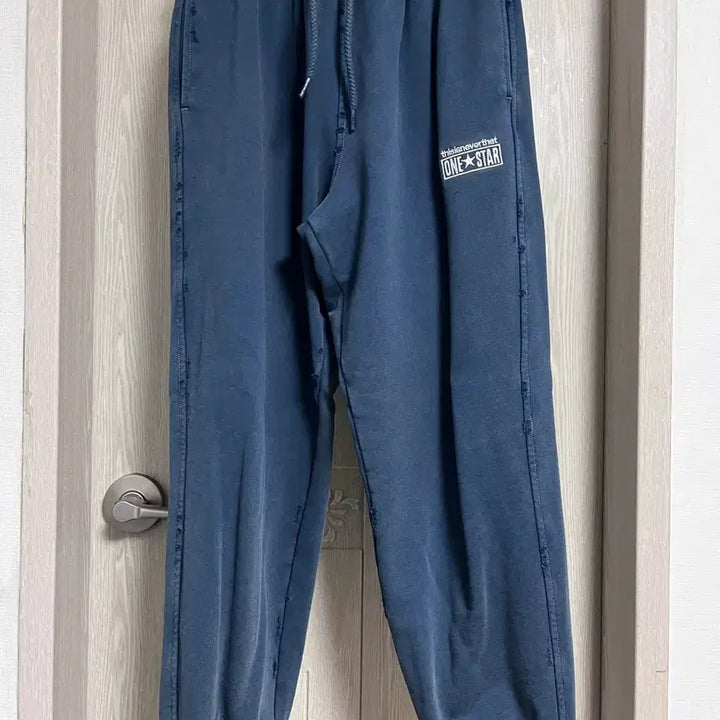 [BUNJANG] thisisneverthat Converse Washed Navy Jogger Pants / 디스이즈네버댓 원스타 네이비 조거팬츠