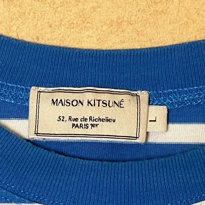 [BUNJANG] Maison Kitsune Striped Long Sleeve T-shirt / 메종키츠네 스트라이프 긴팔 티셔츠