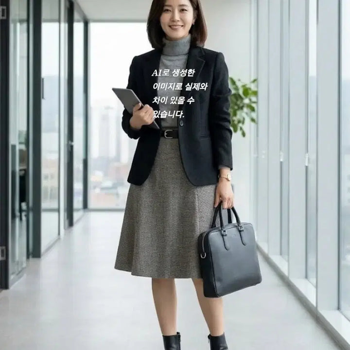 [BUNJANG] LINE Classic Wool Blend Checkered Skirt / 77) 미착용새옷/ LINE 라인 겨울 클래식한 모혼방 잔체크 스커트