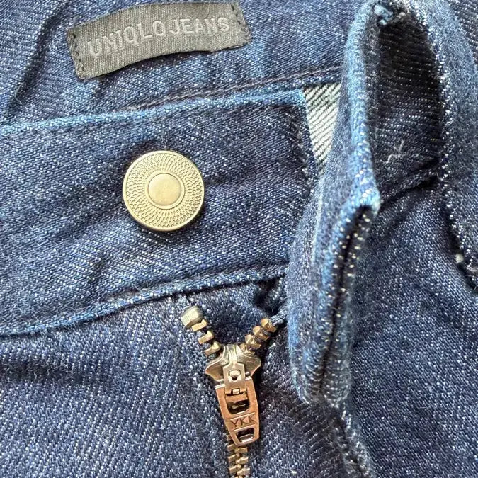 [BUNJANG] Uniqlo Wide Straight Jeans 68 Blue / 유니클로 와이드 스트레이트 진 68 블루